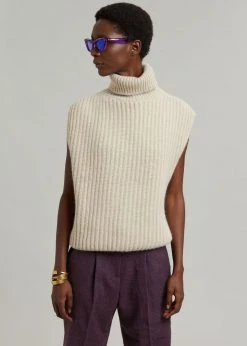 Queen's Rabbit CLOTHING Teo Sleeveless Turtleneck - Birch