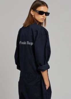 The Frankie Shop TFS Oversized Boiler Suit - Navy