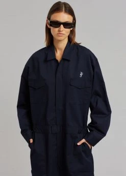 The Frankie Shop TFS Oversized Boiler Suit - Navy