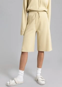 Blossom CLOTHING Thea Knit Bermuda Shorts - Straw