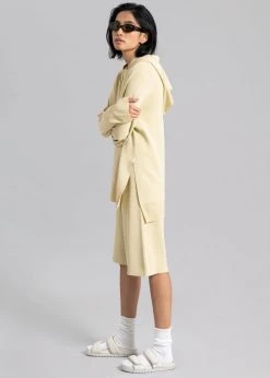 Blossom Thea Knit Hoodie - Straw CLOTHING