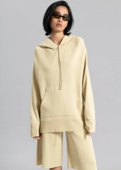 Blossom Thea Knit Hoodie - Straw CLOTHING