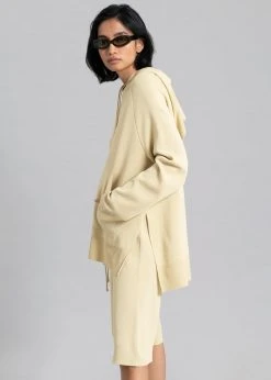 Blossom Thea Knit Hoodie - Straw CLOTHING