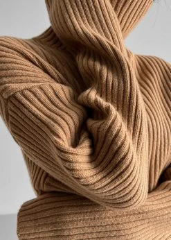 Paper Moon CLOTHING Thelma Ribbed Sweater - Camel
