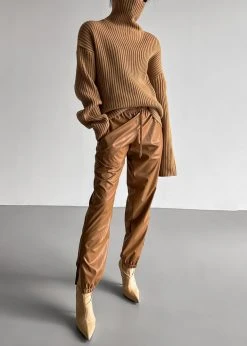 Paper Moon CLOTHING Thelma Ribbed Sweater - Camel