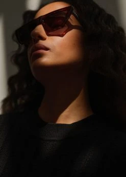 ACCESSORIES TOL Eyewear Trapezium Grande Sunglasses - Havana