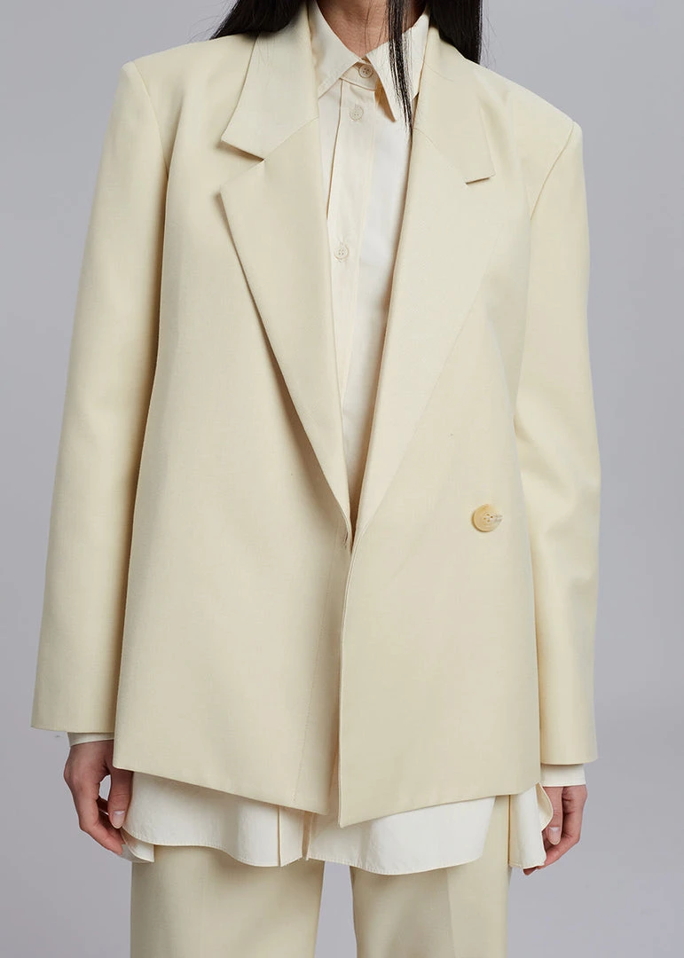 The Frankie Shop Tolko Blazer - Pale Yellow CLOTHING 4 The Frankie Shop Tolko Blazer - Pale Yellow CLOTHING