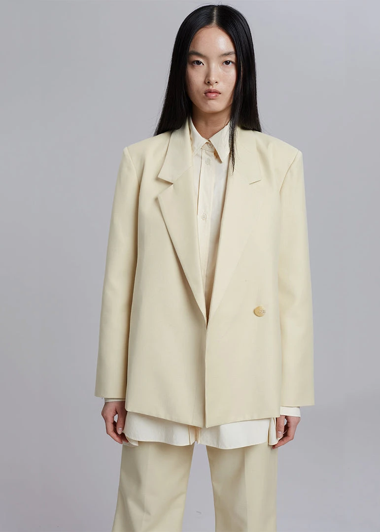 The Frankie Shop Tolko Blazer - Pale Yellow CLOTHING 7 The Frankie Shop Tolko Blazer - Pale Yellow CLOTHING