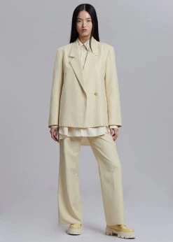 The Frankie Shop Tolko Blazer - Pale Yellow CLOTHING 27 The Frankie Shop Tolko Blazer - Pale Yellow CLOTHING
