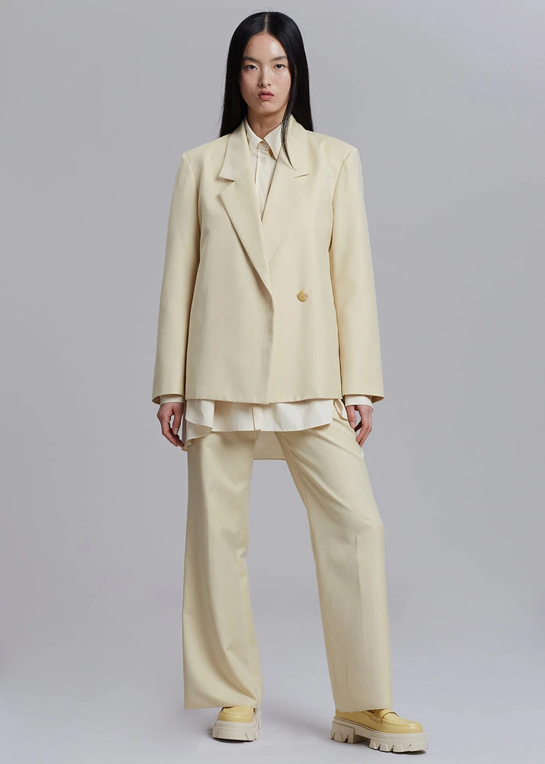 The Frankie Shop Tolko Blazer - Pale Yellow CLOTHING 13 The Frankie Shop Tolko Blazer - Pale Yellow CLOTHING