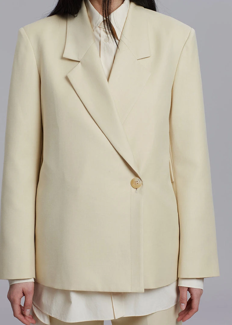 The Frankie Shop Tolko Blazer - Pale Yellow CLOTHING 12 The Frankie Shop Tolko Blazer - Pale Yellow CLOTHING