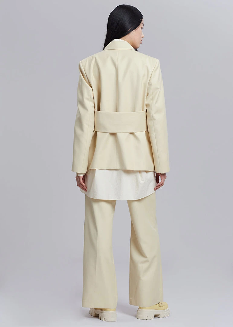 The Frankie Shop Tolko Blazer - Pale Yellow CLOTHING 3 The Frankie Shop Tolko Blazer - Pale Yellow CLOTHING