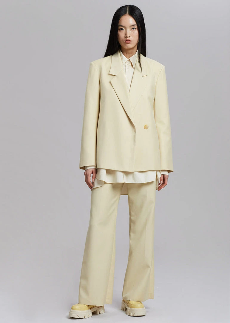 The Frankie Shop Tolko Blazer - Pale Yellow CLOTHING 1 The Frankie Shop Tolko Blazer - Pale Yellow CLOTHING