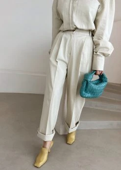 The Frankie Shop CLOTHING Tomo Pleated Pants - Beige