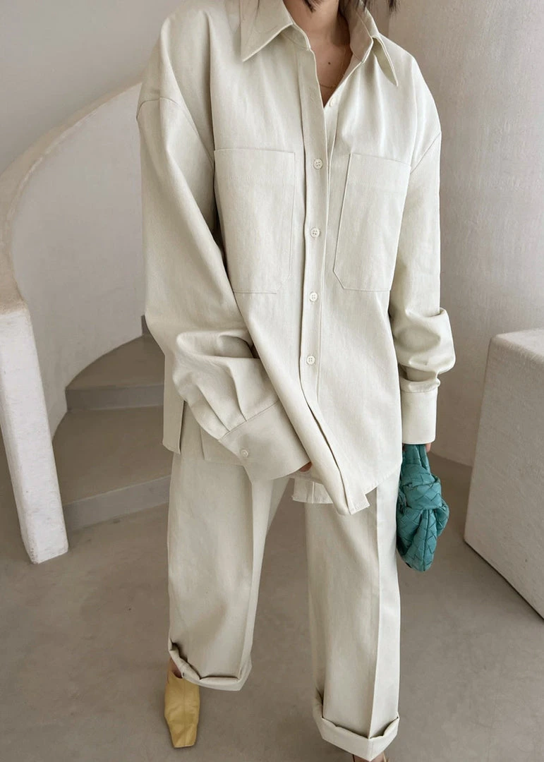 The Frankie Shop CLOTHING Tomo Pleated Pants - Beige 7 The Frankie Shop CLOTHING Tomo Pleated Pants - Beige