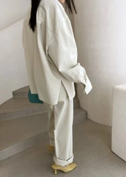 The Frankie Shop Tomo Pocket Shirt - Beige CLOTHING