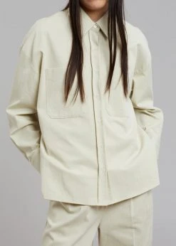 The Frankie Shop Tomo Pocket Shirt - Beige CLOTHING