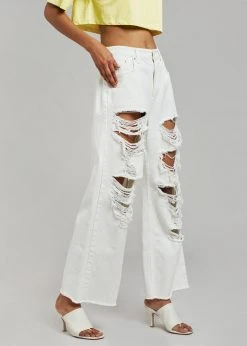 Doreen CLOTHING Tory Ripped Jeans - White