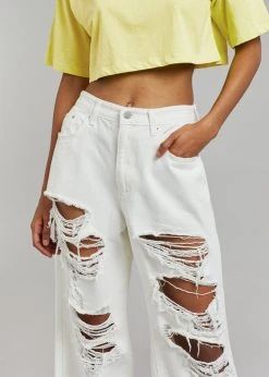 Doreen CLOTHING Tory Ripped Jeans - White