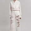 Doreen CLOTHING Tory Ripped Jeans - White