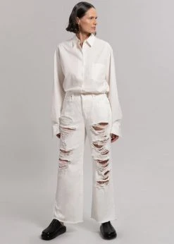 Doreen CLOTHING Tory Ripped Jeans - White