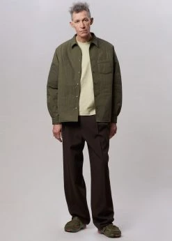 The Frankie Shop Tove Padded Shirt - Khaki CLOTHING