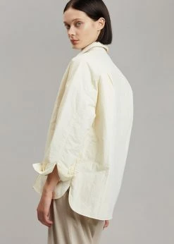 The Frankie Shop Tove Padded Shirt - Cream CLOTHING 13 The Frankie Shop Tove Padded Shirt - Cream CLOTHING
