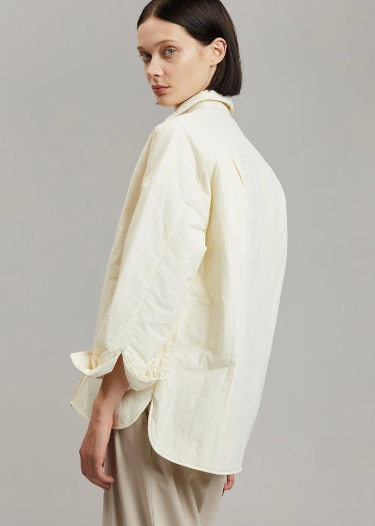 The Frankie Shop Tove Padded Shirt - Cream CLOTHING 3 The Frankie Shop Tove Padded Shirt - Cream CLOTHING