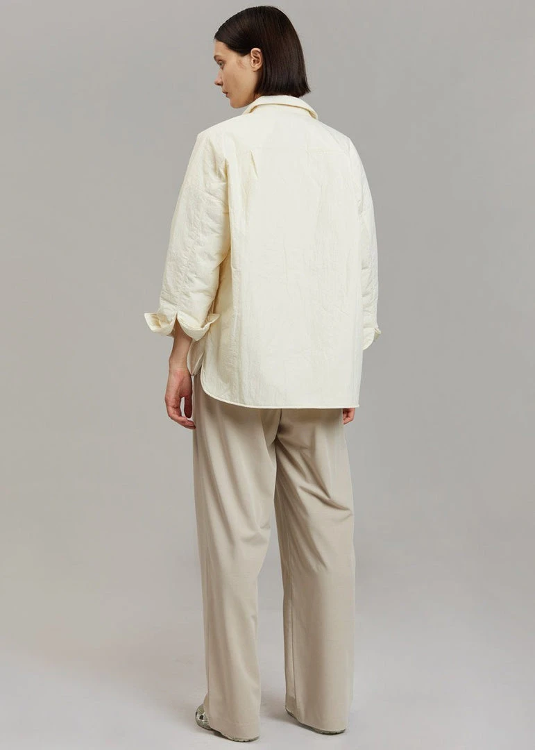 The Frankie Shop Tove Padded Shirt - Cream CLOTHING 9 The Frankie Shop Tove Padded Shirt - Cream CLOTHING