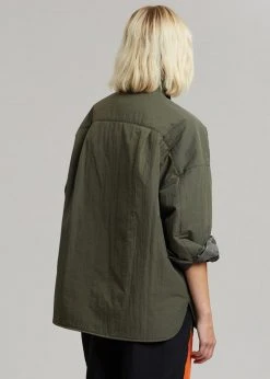 The Frankie Shop Tove Padded Shirt - Khaki CLOTHING