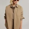 The Frankie Shop Tove Padded Shirt - Natural CLOTHING