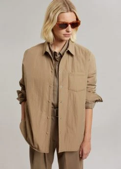 The Frankie Shop Tove Padded Shirt - Natural CLOTHING