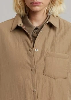 The Frankie Shop Tove Padded Shirt - Natural CLOTHING