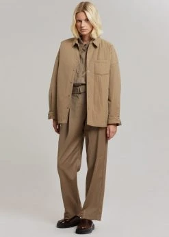 The Frankie Shop Tove Padded Shirt - Natural CLOTHING