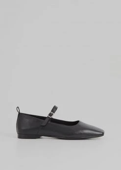 Vagabond Delia Strap Flats - Black SHOES