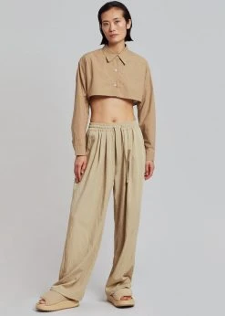 Havana Vala Wide Pants - Camel CLOTHING