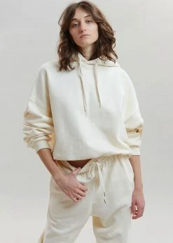 The Frankie Shop CLOTHING Vanessa Drop Shoulder Hoodie - Vanilla