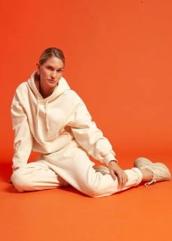 The Frankie Shop CLOTHING Vanessa Drop Shoulder Hoodie - Vanilla