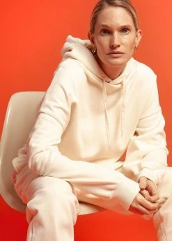 The Frankie Shop CLOTHING Vanessa Drop Shoulder Hoodie - Vanilla