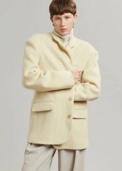 The Frankie Shop CLOTHING Vena Wool Blazer - Custard