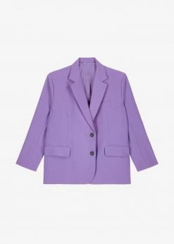 The Frankie Shop Winslow Blazer - Violet CLOTHING