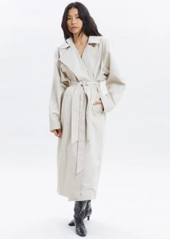 Paper Moon Marisol Box Shoulder Trench - Bone CLOTHING 10 Paper Moon Marisol Box Shoulder Trench - Bone CLOTHING