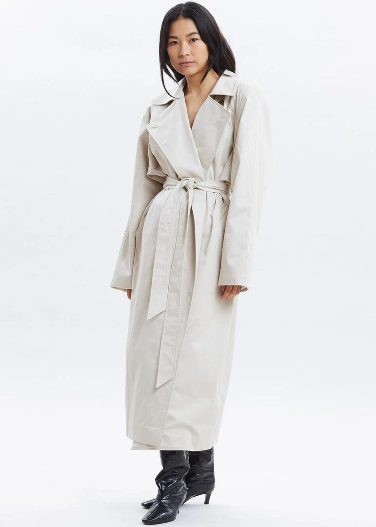 Paper Moon Marisol Box Shoulder Trench - Bone CLOTHING 6 Paper Moon Marisol Box Shoulder Trench - Bone CLOTHING