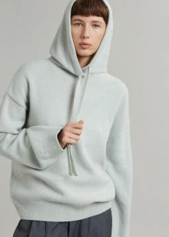 101 Moon Yumi Knit Hoodie - Mint CLOTHING