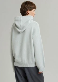 101 Moon Yumi Knit Hoodie - Mint CLOTHING