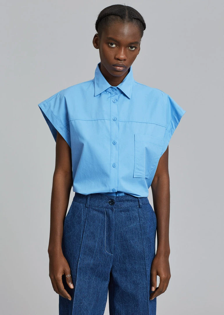 Beside You Yuwei Shirt - Blue 6 Beside You Yuwei Shirt - Blue