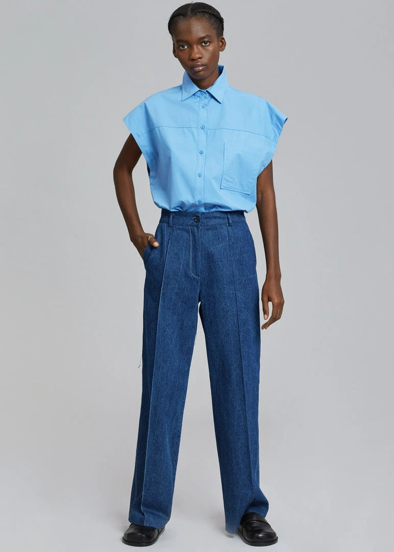 Beside You Yuwei Shirt - Blue 3 Beside You Yuwei Shirt - Blue