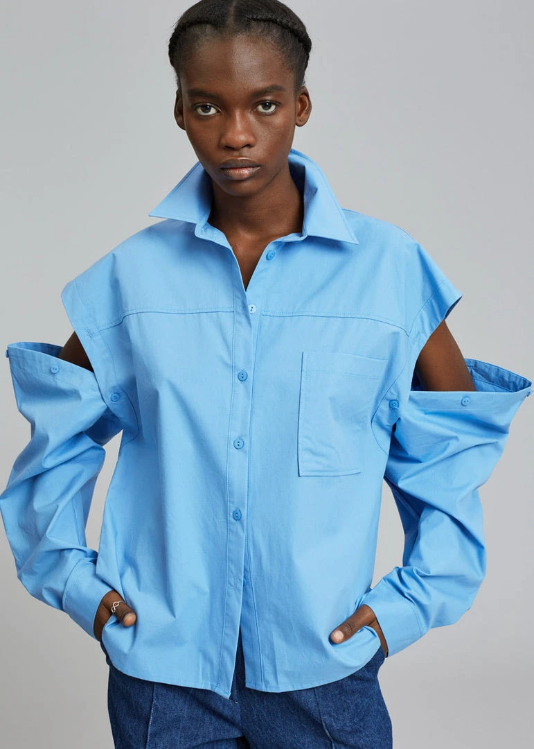 Beside You Yuwei Shirt - Blue 4 Beside You Yuwei Shirt - Blue