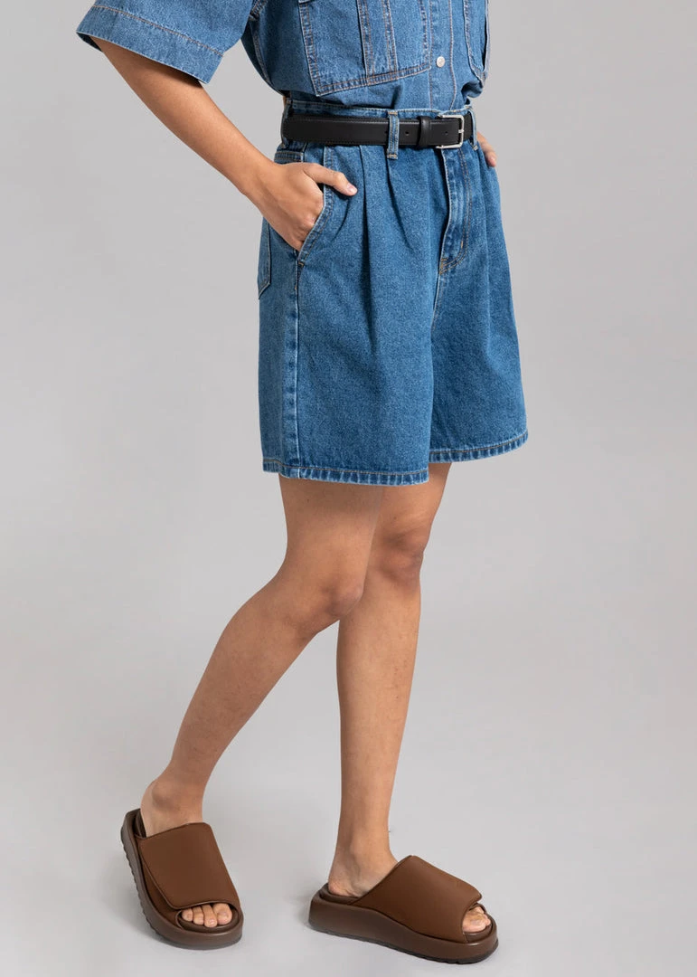 The Frankie Shop Yve Denim Shorts - Dark Indigo CLOTHING 4 The Frankie Shop Yve Denim Shorts - Dark Indigo CLOTHING