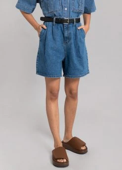 The Frankie Shop Yve Denim Shorts - Dark Indigo CLOTHING